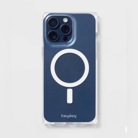 Apple iPhone 15, 14 & 13 Clear Square Edge Phone Case MagSafe compatible… - Picture 1 of 9